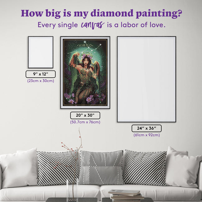 Diamond Painting Virgo - CB 20" x 30" (50.7cm x 76cm) / Round with 56 Colors including 5 ABs / 49,051