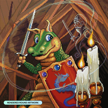 Diamond Painting Visions of Valor 22" x 22" (55.6cm x 55.6cm) / Round with 63 Colors including 2 ABs and 5 Fairy Dust Diamonds / 40,804