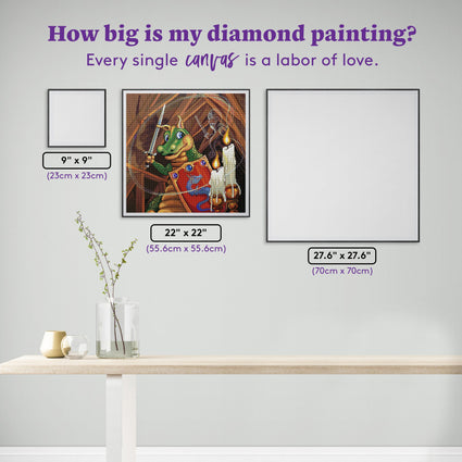 Diamond Painting Visions of Valor 22" x 22" (55.6cm x 55.6cm) / Round with 63 Colors including 2 ABs and 5 Fairy Dust Diamonds / 40,804