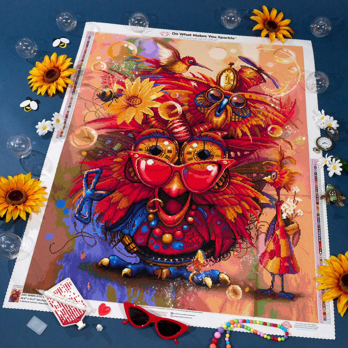 Diamond Painting Vivian & Vern 25.6" x 34.3" (65cm x 86.9cm) / Square with 66 Colors including 1 AB and 4 Fairy Dust Diamonds / 91,089
