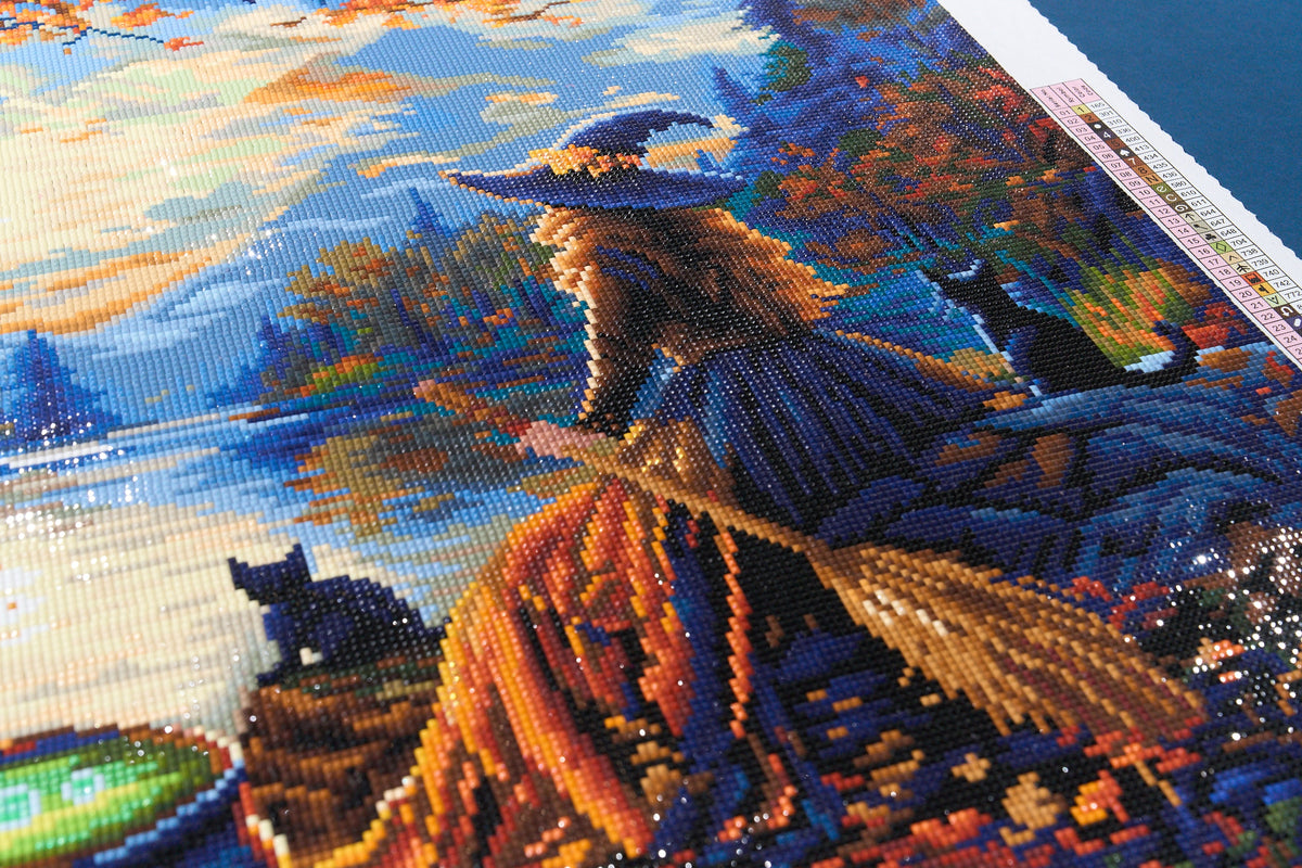 Diamond Painting Waiting for the Sun to Set 25.6" x 25.6" (65cm x 65cm) / Square with 59 Colors including 1 AB and 4 Fairy Dust Diamonds / 68,121