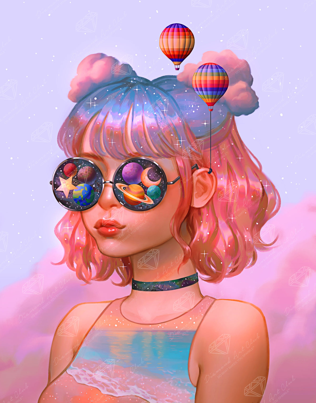 Diamond Painting Wanderlust 22" x 28" (55.6cm x 70.7cm) / Round with 70 Colors including 3 ABs and 1 Iridescent Diamond and 4 Fairy Dust Diamonds / 51,914