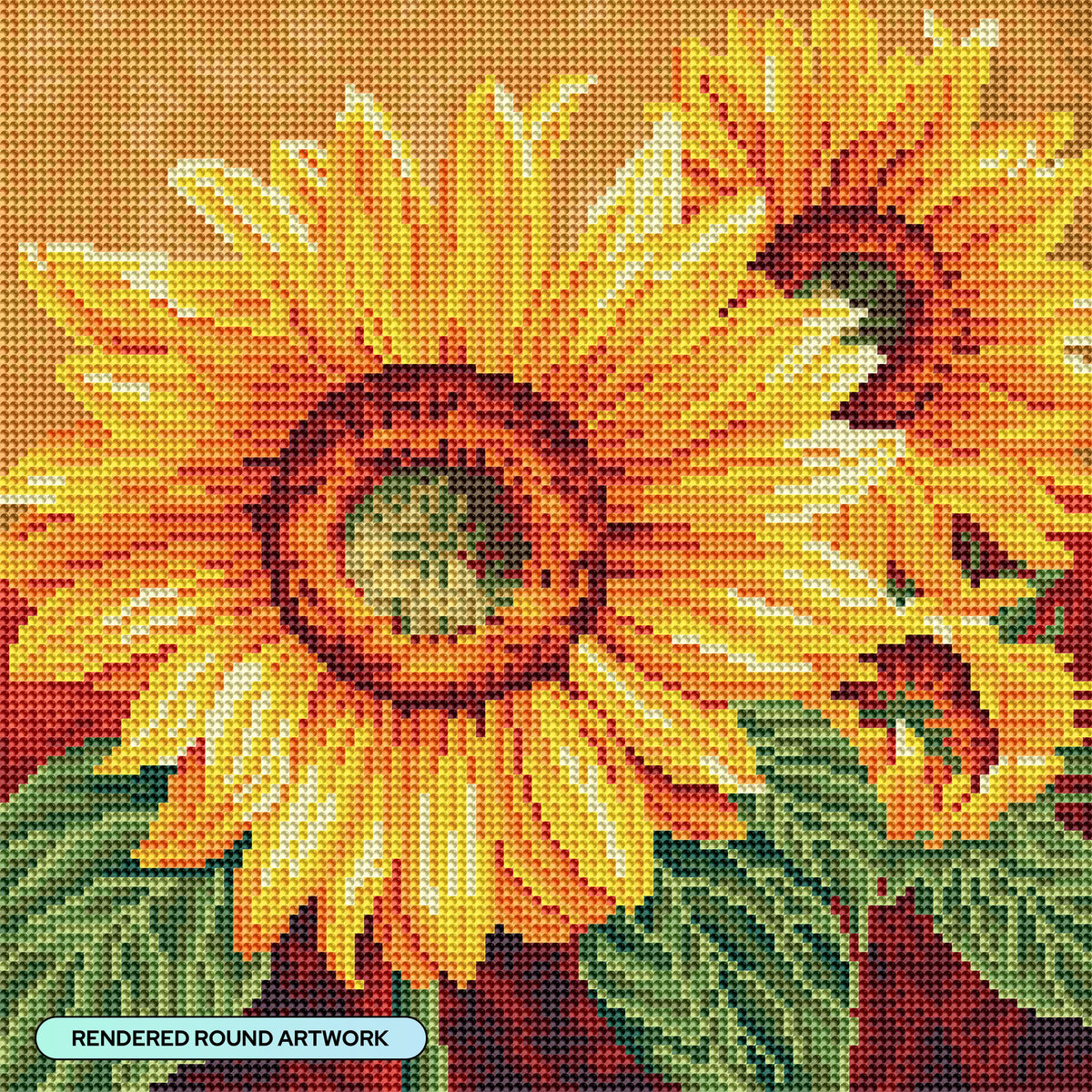 Diamond Painting We Are Sun 13" x 13" (32.8cm x 32.8cm) / Round with 23 Colors including 2 ABs / 13,689