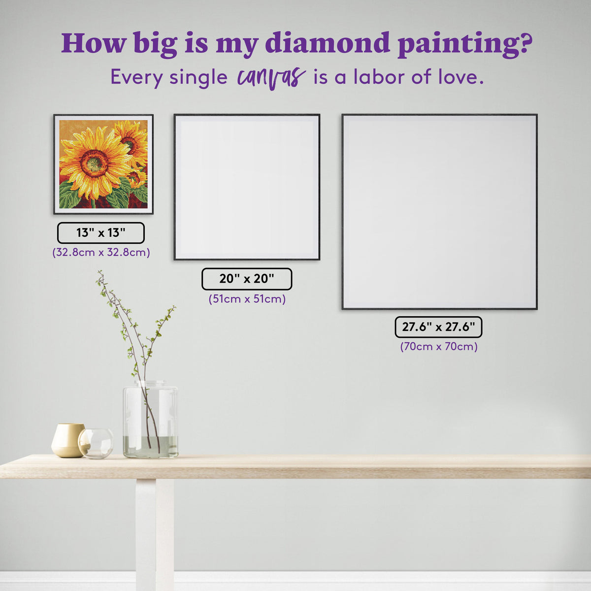 Diamond Painting We Are Sun 13" x 13" (32.8cm x 32.8cm) / Round with 23 Colors including 2 ABs / 13,689
