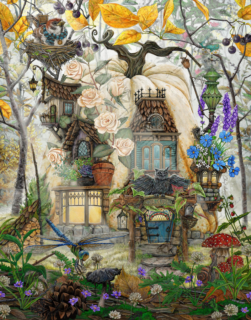 Diamond Painting Welcome Home 25.6" x 32.7" (65cm x 83cm) / Square with 63 Colors including 5 ABs and 1 Fairy Dust Diamonds / 86,913