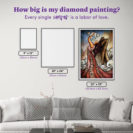 Diamond Painting Welcome Home 22" x 33" (55.8cm x 83.7cm) / Square with 64 Colors including 2 ABs and 1 Iridescent Diamonds and 1 Glow in the Dark Diamonds and 1 Fairy Dust Diamonds / 75,264