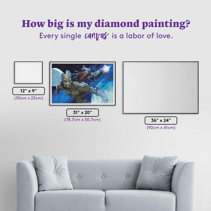 Diamond Painting What A Pair 31" x 20" (78.7cm x 50.7cm) / Round with 40 Colors including 3 ABs and 1 Fairy Dust Diamonds / 50,861