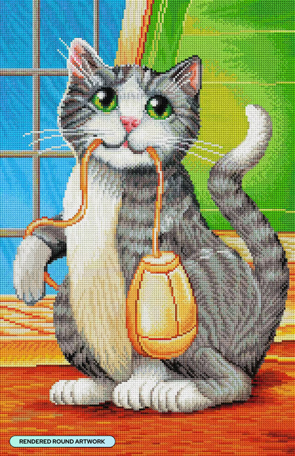 Diamond Painting What Mouse? 17" x 26" (42.7cm x 66cm) / Round with 46 Colors including 2 ABs and 2 Fairy Dust Diamonds / 37,200