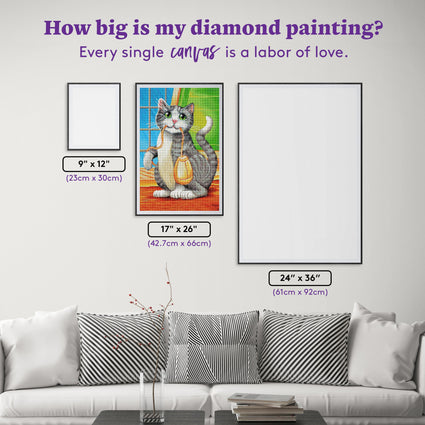 Diamond Painting What Mouse? 17" x 26" (42.7cm x 66cm) / Round with 46 Colors including 2 ABs and 2 Fairy Dust Diamonds / 37,200