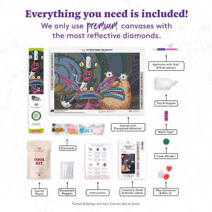 Diamond Painting What's That Smell? 25" x 17" (63.9cm x 42.6cm) / Round With 41 Colors Including 1 ABs and 1 Fairy Dust Diamonds / 34,656