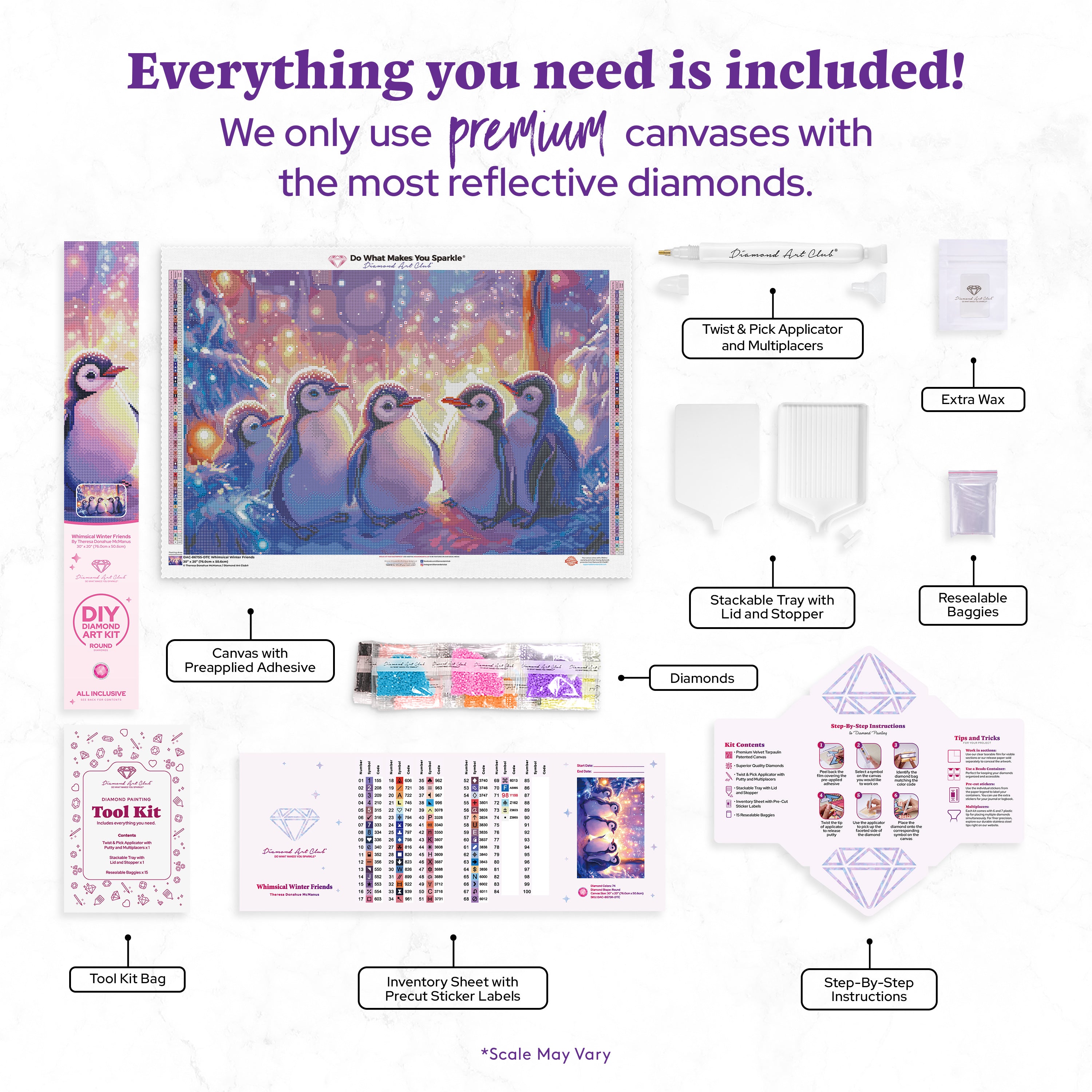 冬の愉快な仲間たち ダイヤモンドアートキット – Diamond Art Club