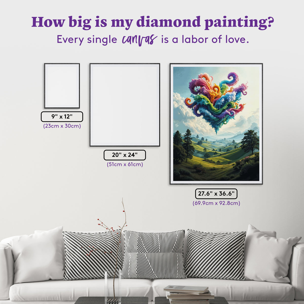 Diamond Painting Wild Bloom 27.6" x 36.6" (69.9cm x 92.8cm) / Square with 93 Colors including 4 ABs and 5 Fairy Dust Diamonds / 104,813