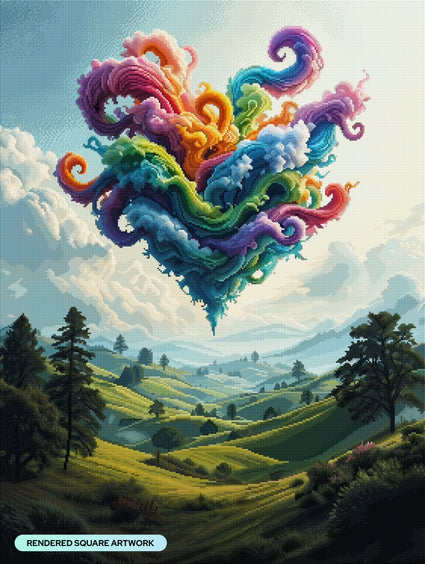 Diamond Painting Wild Bloom 27.6" x 36.6" (69.9cm x 92.8cm) / Square with 93 Colors including 4 ABs and 5 Fairy Dust Diamonds / 104,813