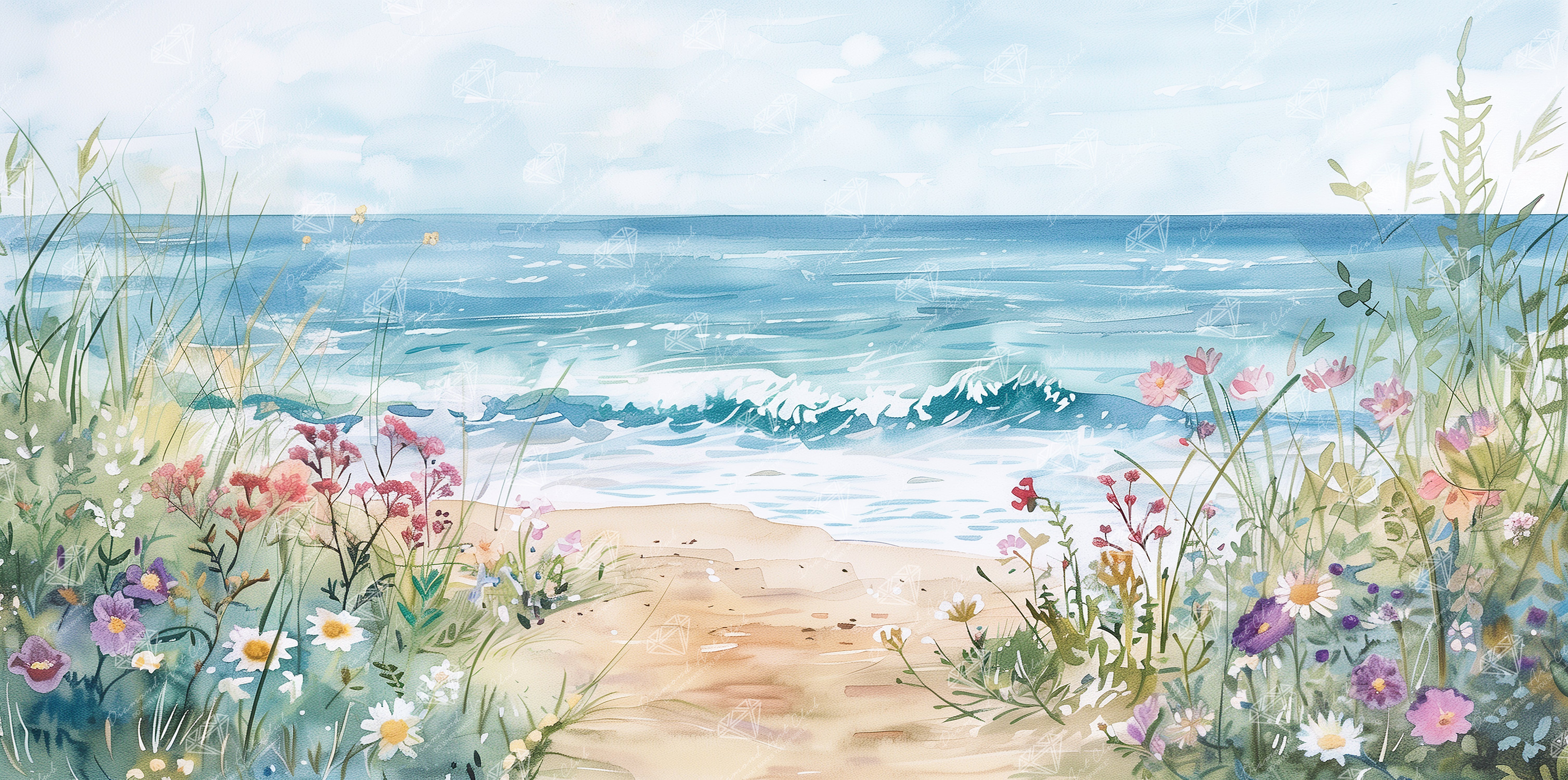 ダイヤモンドアートクラブ Wildflower Seascape Wildflower Seascape – Diamond Art Club