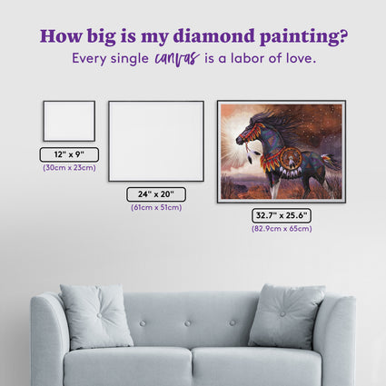 Diamond Painting Wind Walker 32.7" x 25.6" (82.9cm x 65cm) / Square with 56 Colors including 5 Fairy Dust Diamonds / 86,913