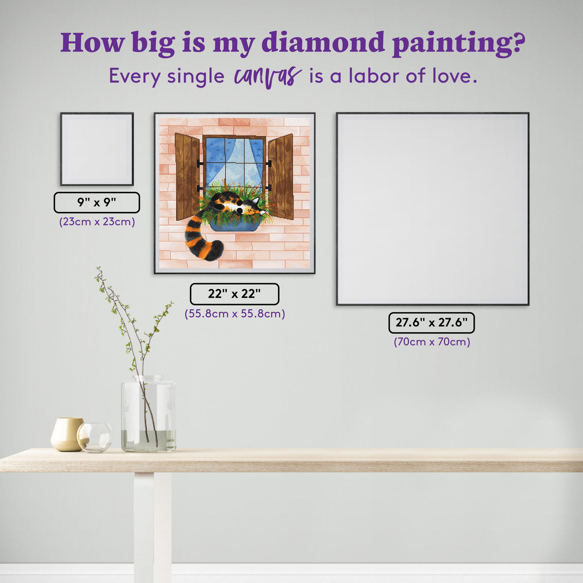 Diamond Painting Window Box Dreamer 22" x 22" (55.8cm x 55.8cm) / Square With 60 Colors Including 2 ABs and 4 Fairy Dust Diamonds / 50,176