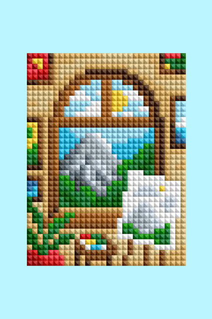 Diamond Painting Windows - Mini Dazzles™ 4" x 6" (10.2cm x 15.2cm) / Square With 29 Colors Including 2 ABs and 1 Special Diamond and 26 Fairy Dust Diamonds / 7,200