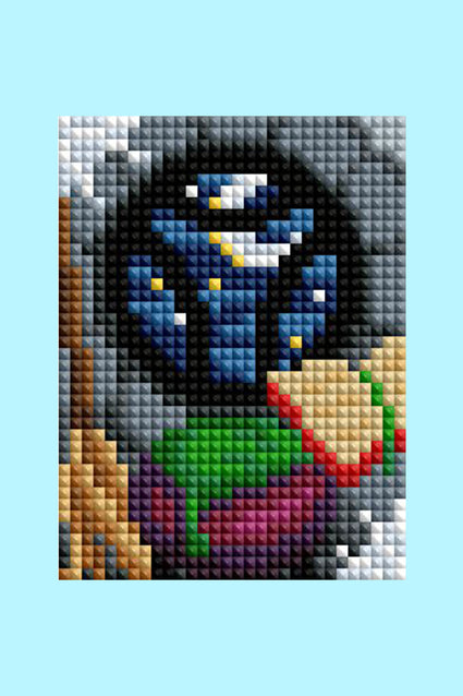 Diamond Painting Windows - Mini Dazzles™ 4" x 6" (10.2cm x 15.2cm) / Square With 29 Colors Including 2 ABs and 1 Special Diamond and 26 Fairy Dust Diamonds / 7,200