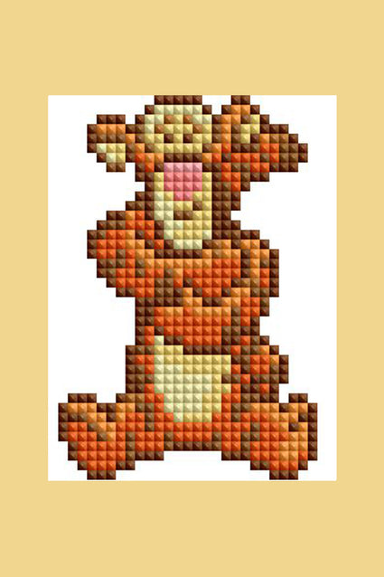 Diamond Painting Winnie the Pooh™ - Mini Dazzles™ 4" x 6" (10.2cm x 15.2cm) / Square With 28 Colors Including 28 Fairy Dust Diamonds / 6,356
