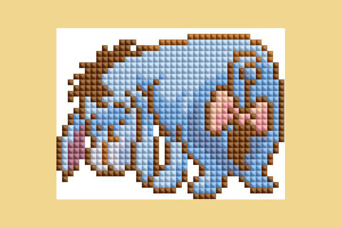 Diamond Painting Winnie the Pooh™ - Mini Dazzles™ 4" x 6" (10.2cm x 15.2cm) / Square With 28 Colors Including 28 Fairy Dust Diamonds / 6,356
