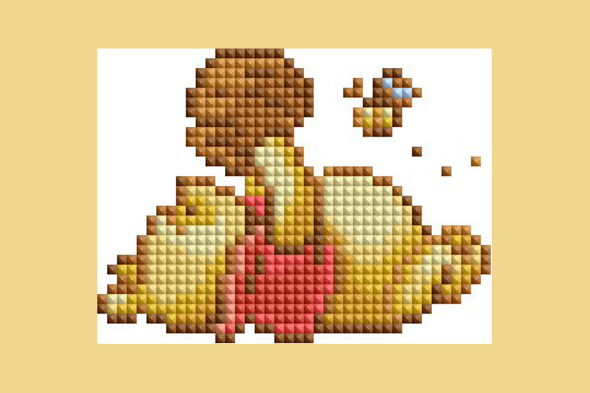 Diamond Painting Winnie the Pooh™ - Mini Dazzles™ 4" x 6" (10.2cm x 15.2cm) / Square With 28 Colors Including 28 Fairy Dust Diamonds / 6,356