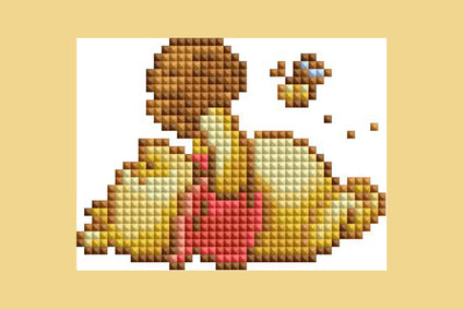 Diamond Painting Winnie the Pooh™ - Mini Dazzles™ 4" x 6" (10.2cm x 15.2cm) / Square With 28 Colors Including 28 Fairy Dust Diamonds / 6,356