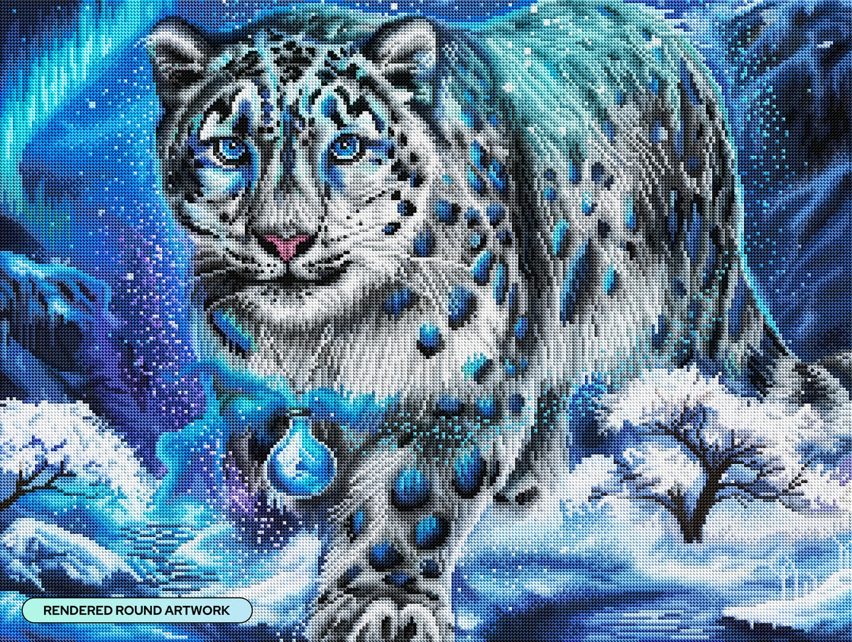 Diamond Painting Winter Guardian 29" x 22" (73.7cm x 55.6cm) / Round with 47 Colors including 2 ABs and 2 Fairy Dust Diamonds / 54,136