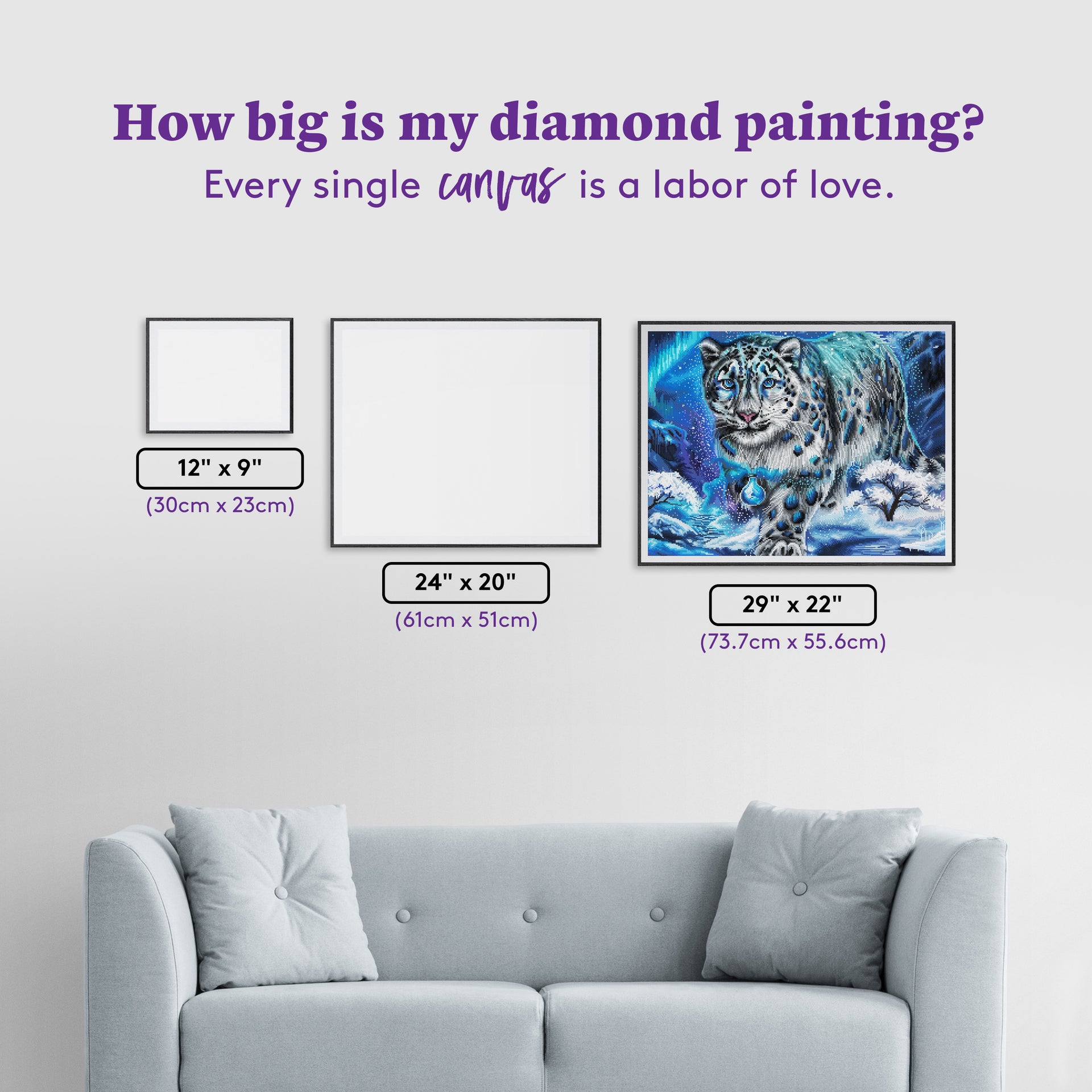 Diamond Painting Winter Guardian 29" x 22" (73.7cm x 55.6cm) / Round with 47 Colors including 2 ABs and 2 Fairy Dust Diamonds / 54,136
