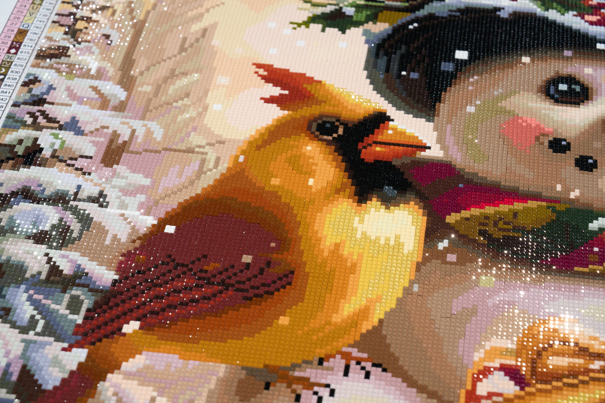 Diamond Painting Winter Joy 28" x 22" (70.7cm x 55.8cm) / Square with 88 Colors including 1 AB and 4 Fairy Dust Diamonds / 63,616