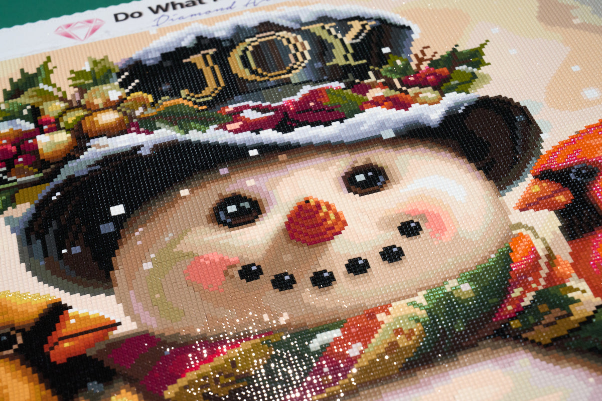 Diamond Painting Winter Joy 28" x 22" (70.7cm x 55.8cm) / Square with 88 Colors including 1 AB and 4 Fairy Dust Diamonds / 63,616