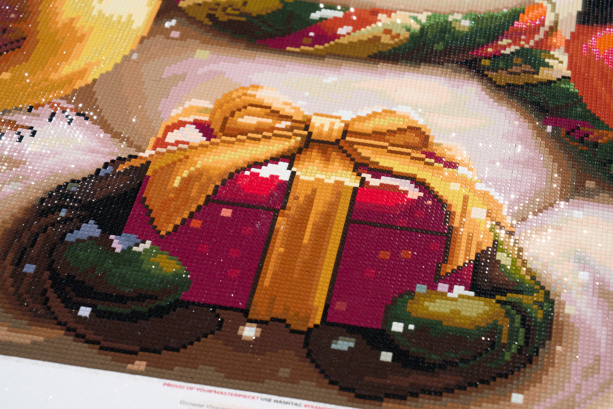 Diamond Painting Winter Joy 28" x 22" (70.7cm x 55.8cm) / Square with 88 Colors including 1 AB and 4 Fairy Dust Diamonds / 63,616