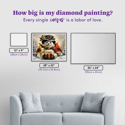 Diamond Painting Winter Joy 28" x 22" (70.7cm x 55.8cm) / Square with 88 Colors including 1 AB and 4 Fairy Dust Diamonds / 63,616