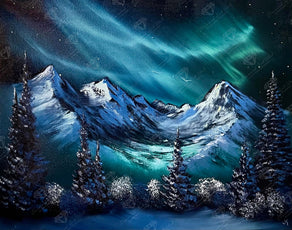 Diamond Painting Winter Lights 28" x 22" (70.7cm x 55.8cm) / Square with 35 Colors including 2 ABs and 4 Fairy Dust Diamonds / 63,616