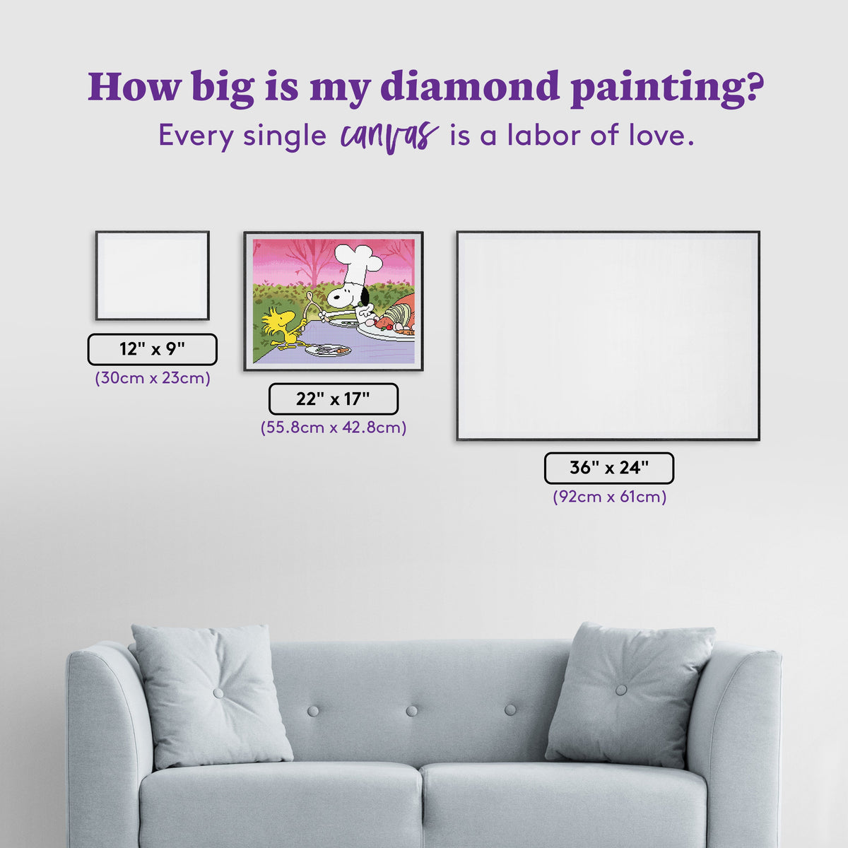 Diamond Painting Wishbone 22" x 17" (55.8cm x 42.8cm) / Square With 29 Colors including 2 ABs and 4 Fairy Dust Diamonds / 38,528