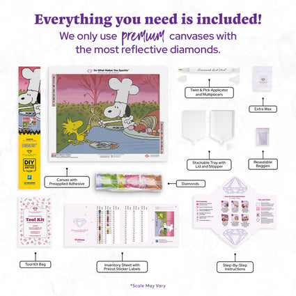 Diamond Painting Wishbone 22" x 17" (55.8cm x 42.8cm) / Square With 29 Colors including 2 ABs and 4 Fairy Dust Diamonds / 38,528