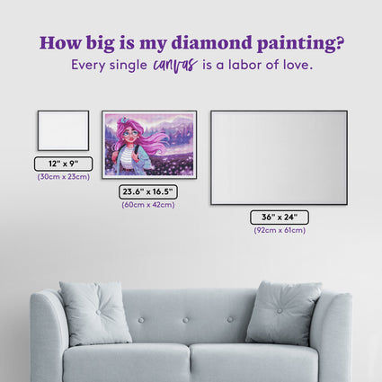 Diamond Painting Wishes 23.6″ x 16.5" (60cm x 42cm) / Round With 35 Colors Including 2 ABs / 31,376