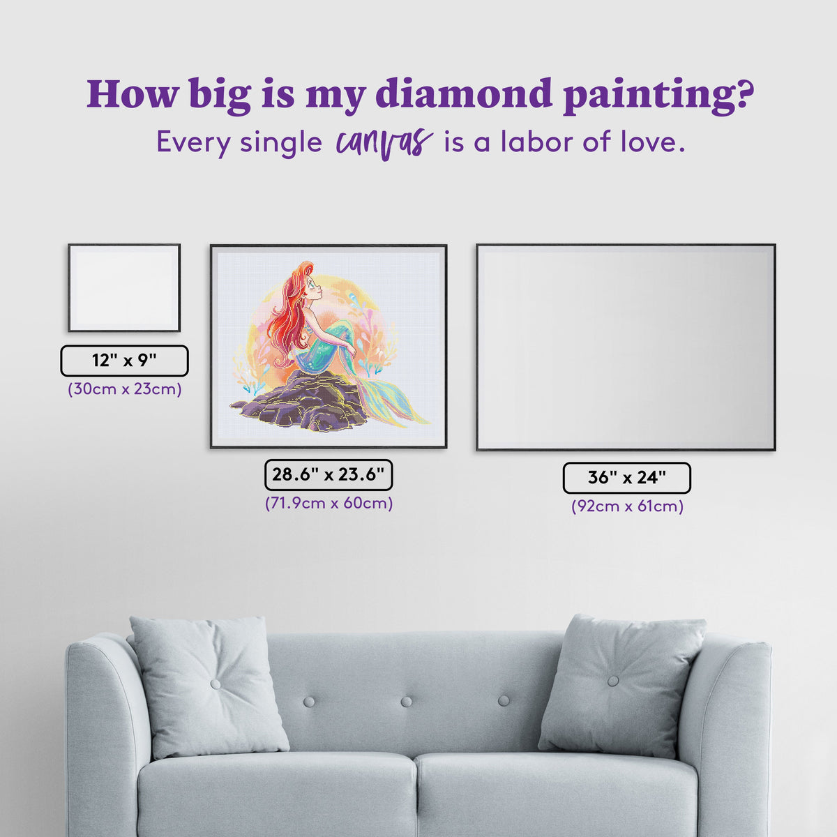 Diamond Painting Wishing 28.6" x 23.6" (71.9cm x 60cm) / Square with 67 Colors including 1 AB and 5 Fairy Dust Diamonds / 69,649