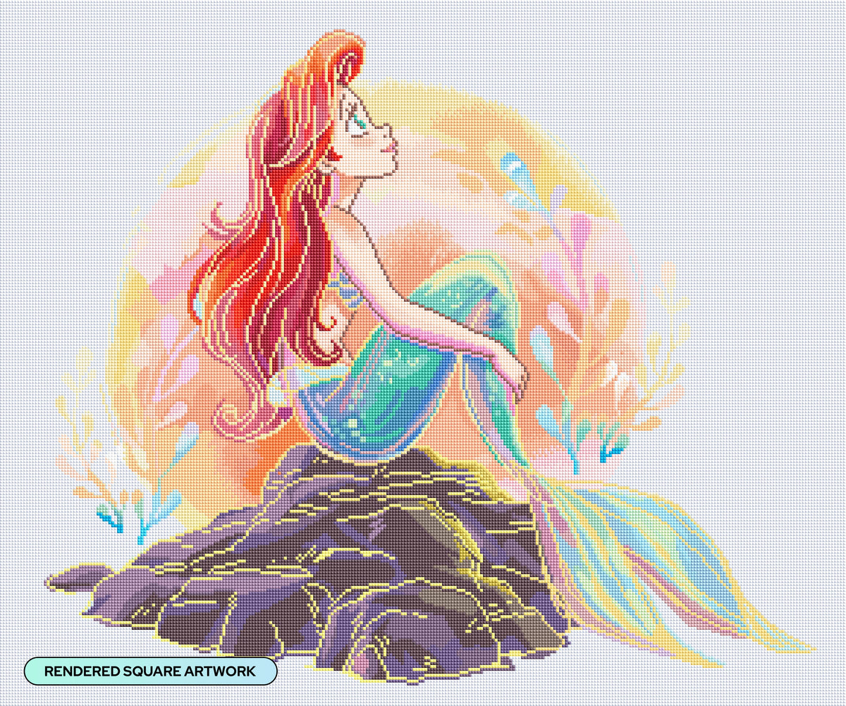 Diamond Painting Wishing 28.6" x 23.6" (71.9cm x 60cm) / Square with 67 Colors including 1 AB and 5 Fairy Dust Diamonds / 69,649