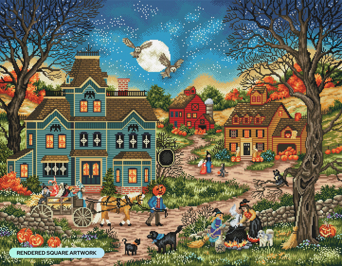 Diamond Painting Witches Brew 35.4" x 27.6" (90cm x 70cm) / Square with 62 Colors including 4 ABs and 1 Fairy Dust Diamonds / 101,441