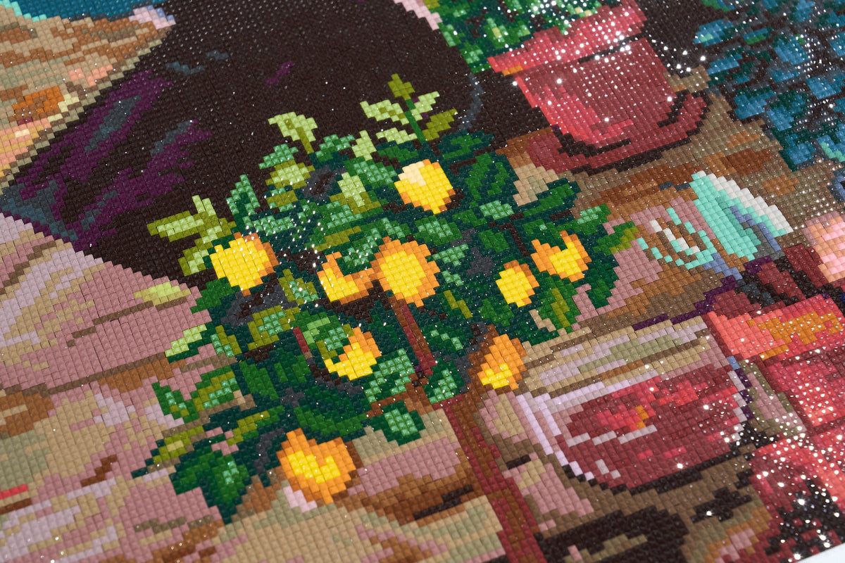 Diamond Painting Witchy Greenhouse 27.6" x 39.8" (69.9cm x 100.8cm) / Square with 71 Colors including 1 AB and 7 Fairy Dust Diamonds / 113,805
