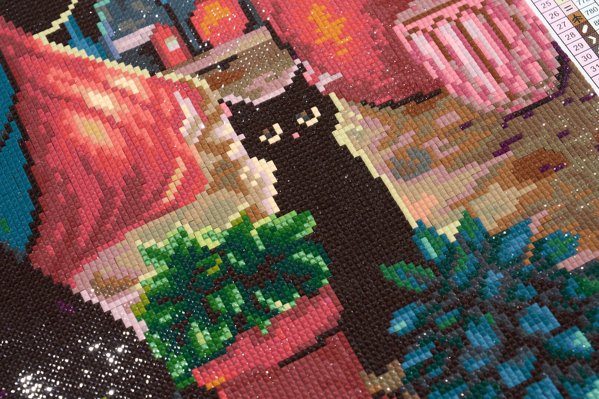 Diamond Painting Witchy Greenhouse 27.6" x 39.8" (69.9cm x 100.8cm) / Square with 71 Colors including 1 AB and 7 Fairy Dust Diamonds / 113,805