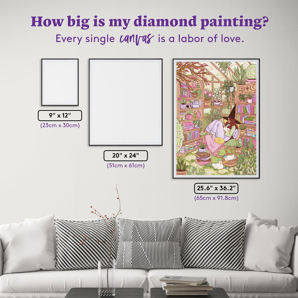 Diamond Painting Witchy Greenhouse 25.6" x 36.2" (65cm x 91.8cm) / Square with 63 Colors including 2 ABs and 4 Fairy Dust Diamonds / 96,309