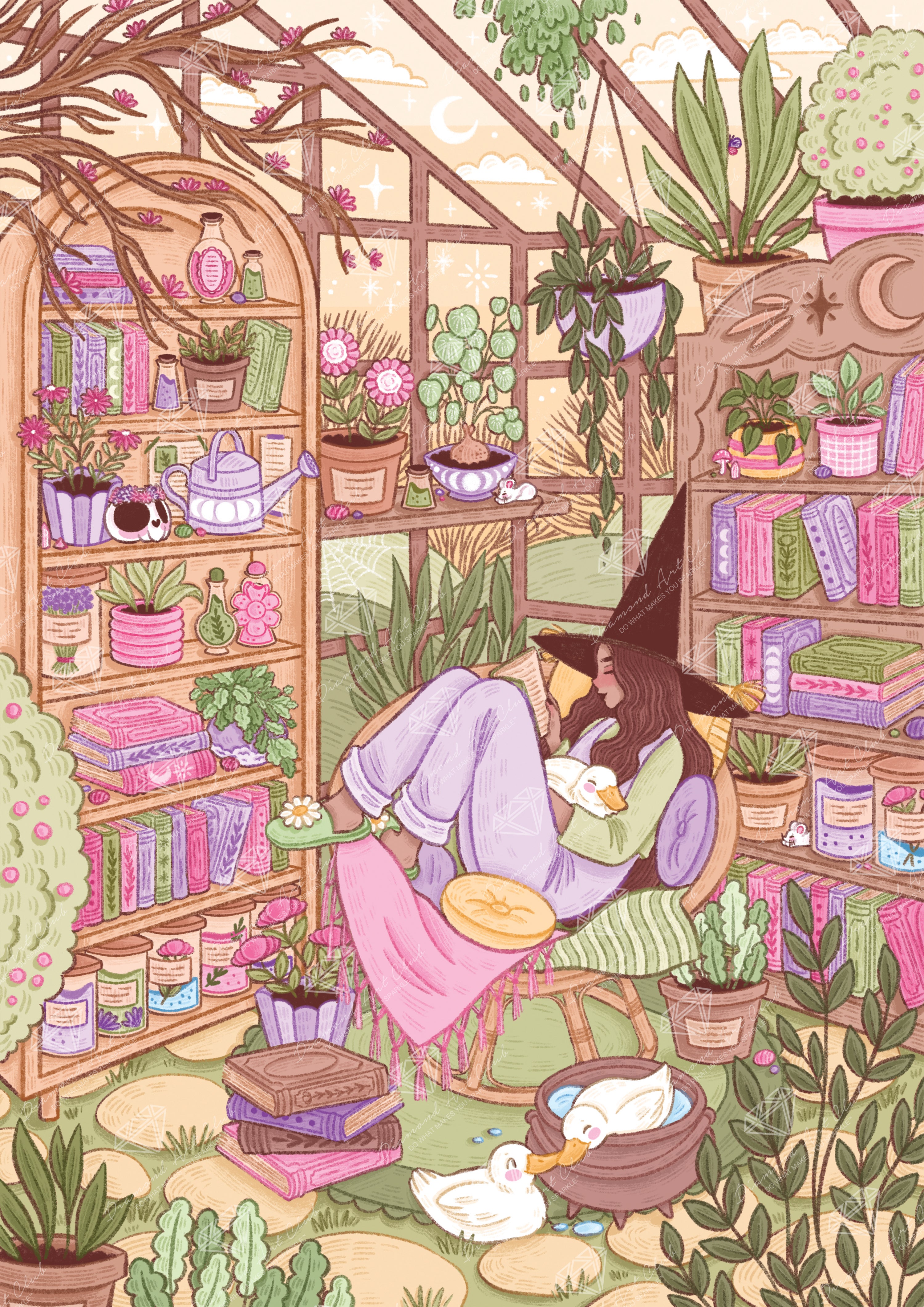 【新品・未開封】ダイヤモンドアートクラブWitchy Greenhouse witchy-greenhouse-diamond-art-