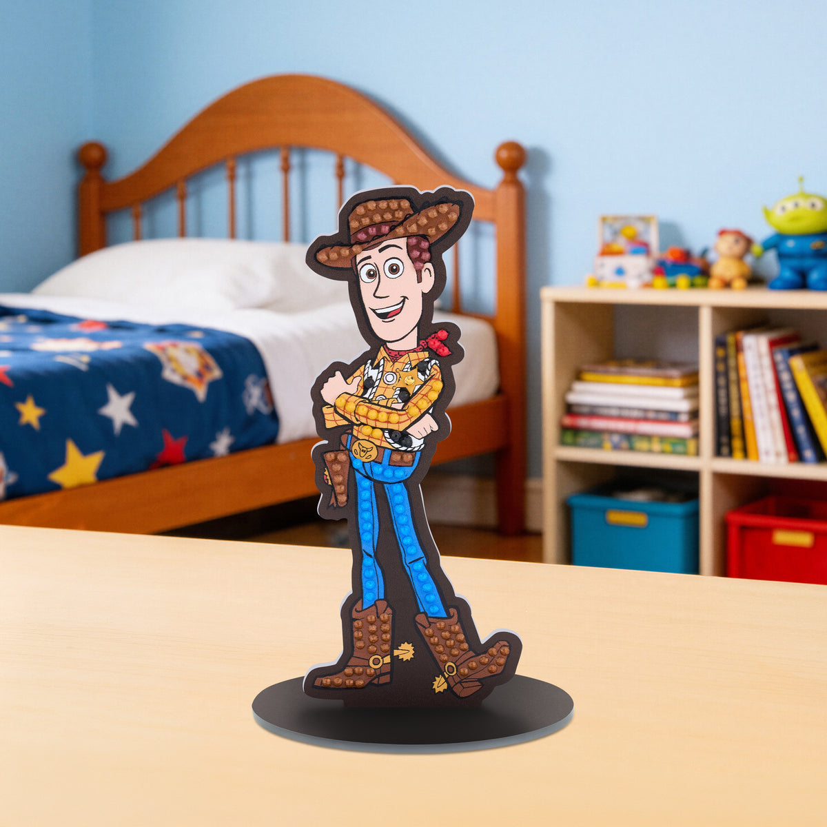 Diamond Painting Woody - Sparkle Pals™ 5.8" x 2.4" (14.8cm x 6cm) / Round with 7 Colors including 1 Electro Diamond and 3 Fairy Dust Diamonds / 138