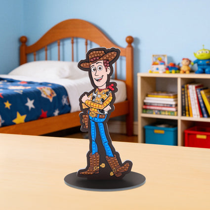 Diamond Painting Woody - Sparkle Pals™ 5.8" x 2.4" (14.8cm x 6cm) / Round with 7 Colors including 1 Electro Diamond and 3 Fairy Dust Diamonds / 138