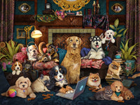 Diamond Painting Woofing from Home 36.6" x 27.6" (93cm x 70cm) / Square With 77 Colors Including 4 ABs and 3 Fairy Dust Diamonds / 104,813