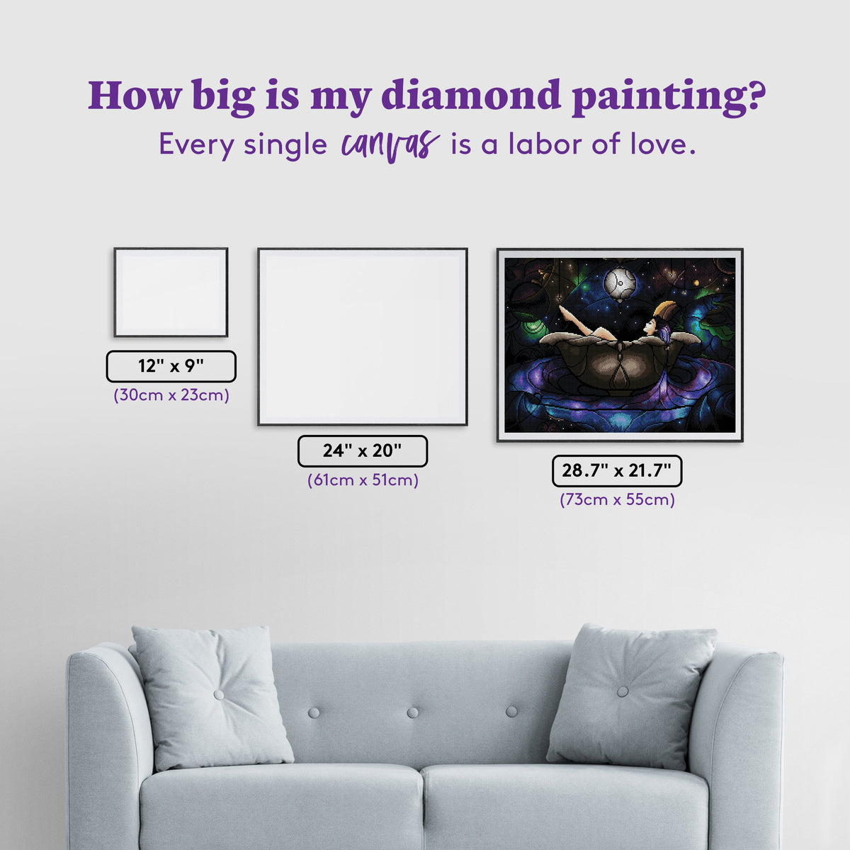 Diamond Painting Worlds Away 28.7" x 21.7" (73cm x 55cm) / Round With 39 Colors Including 2 ABs / 50,314