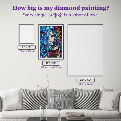 Diamond Painting Wynndy 17" x 24" (42.6cm x 60.8cm) / Round with 45 Colors including 3 ABs / 32,984