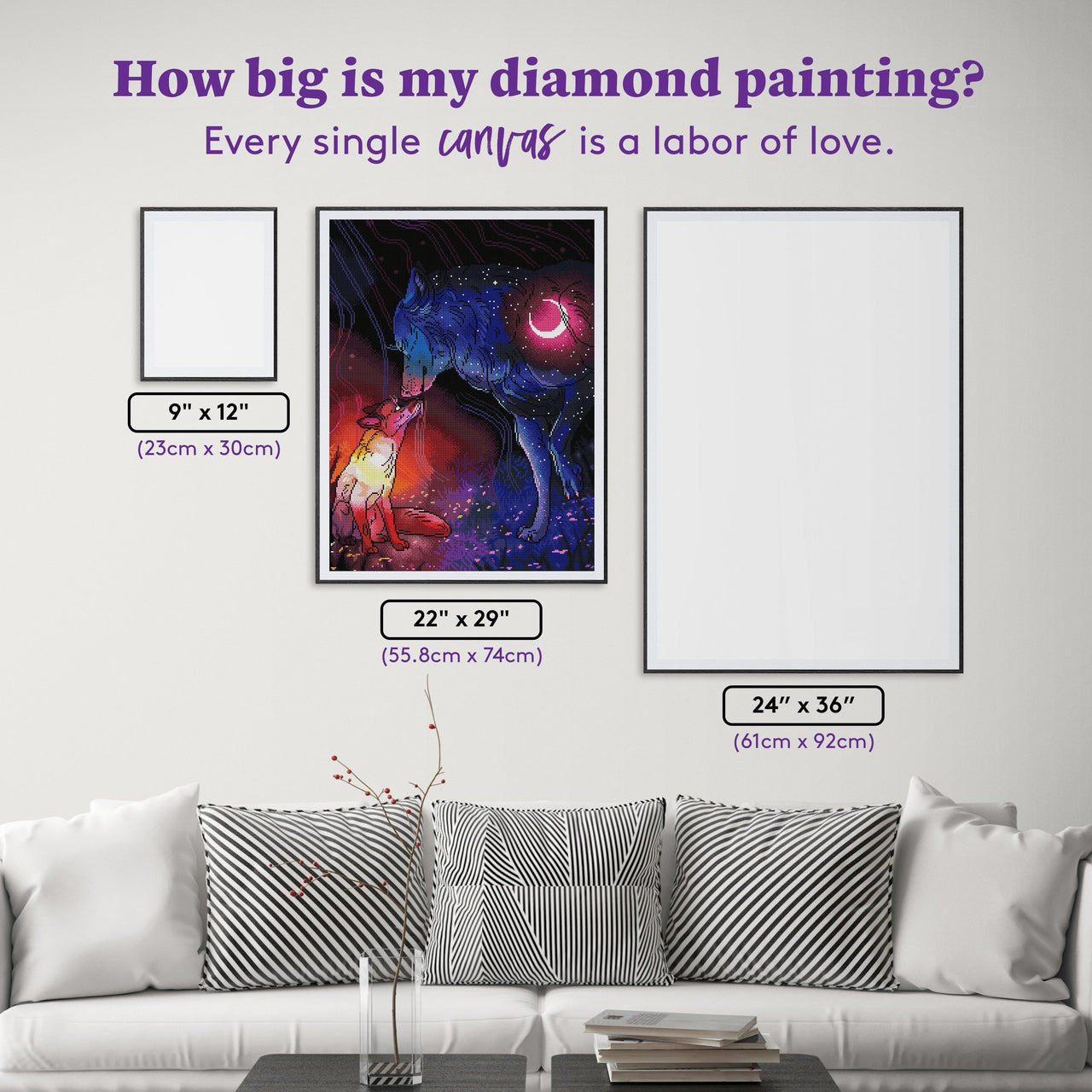 Diamond Painting You Are My Sunshine 22" x 29" (55.8cm x 74cm) / Round With 53 Colors Including 2 ABs, 1 Iridescent Diamond and 1 Fairy Dust Diamond / 52,536