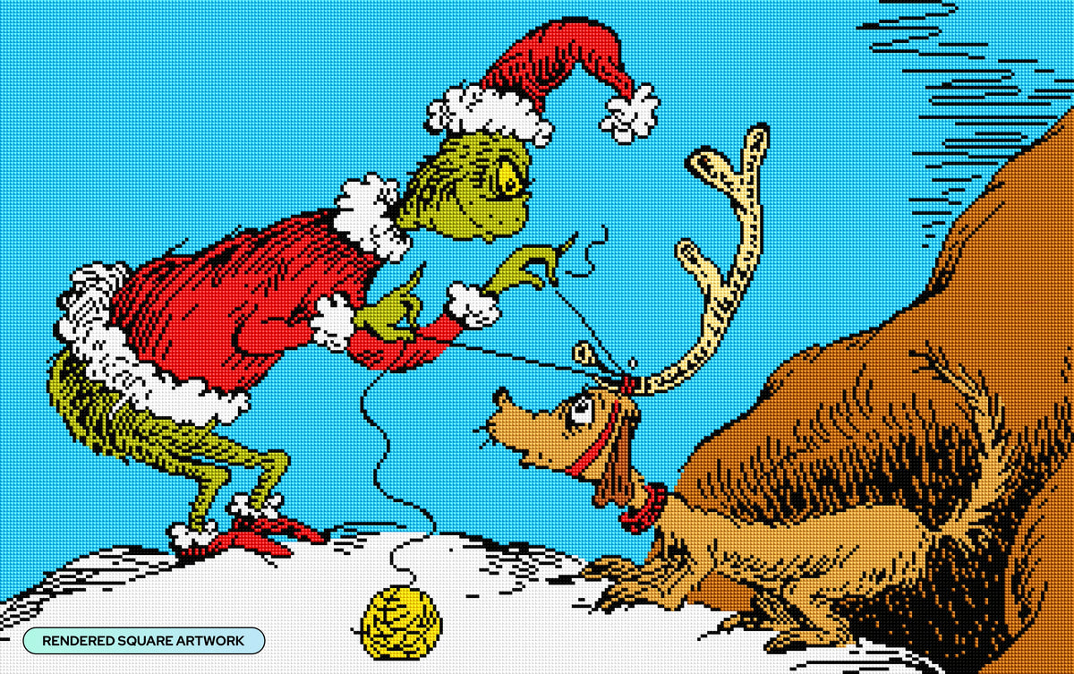 Diamond Painting You'll Be My Reindeer 32" x 20" (80.9cm x 50.8cm) / Square with 9 Colors including 3 Fairy Dust Diamonds / 66,300